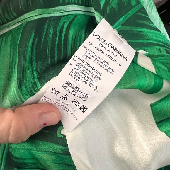 Dolce & Gabbana green leather moto jacket size 42 - Picture 7 of 8